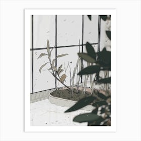 Plant In The Window Art Print