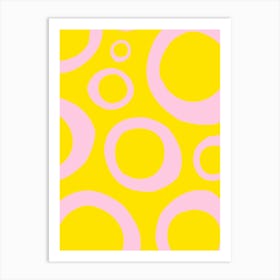 Abstract floating circles Art Print