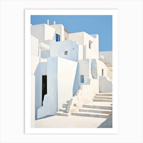 White Houses In Santorini Art Print