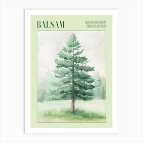 Balsam Tree Atmospheric Watercolour Painting 2 Poster Art Print