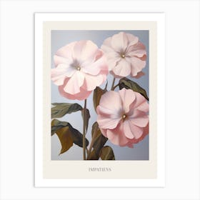 Floral Illustration Impatiens 2 Poster Art Print