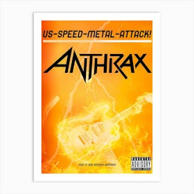 Anthrax 1986 Bochum West Germany Poster Art Print