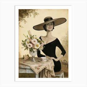 Lady With A Hat Art Print