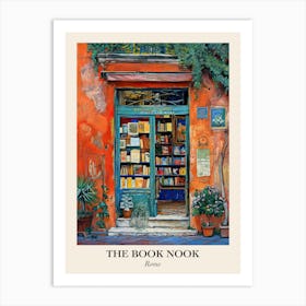 Rome Book Nook Bookshop 4 Poster Art Print