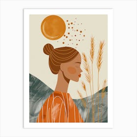 Woman In The Field Art Print