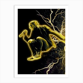 Corey Taylor Neon Art Print