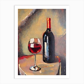 Chardonnay 1 Oil Painting Cocktail Poster Art Print