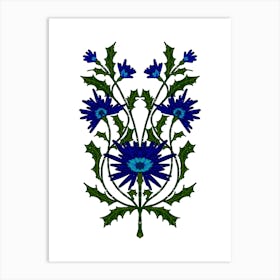 Blue Flowers Art Print