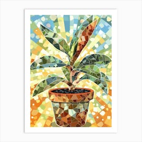 Mosaic Plant Art Print