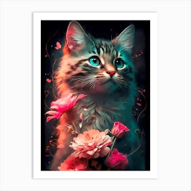 Cute cat 1 Art Print