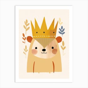 Little Hedgehog 2 Wearing A Crown Art Print