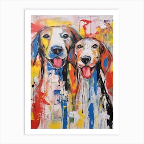 Dogs Abstract Expressionism 4 Art Print