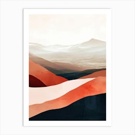 Abstract Mountains Art Print