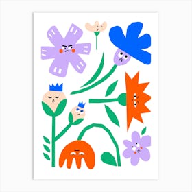 Grumpy Flowers - Bloom with Attitude! Art Print