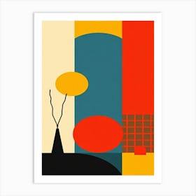 Abstract boho bauhaus Print Art Print