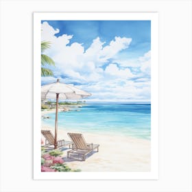 Grace Bay Beach, Turks And Caicos Islands 2 Art Print
