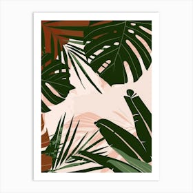 Tropical Leaves Background 3 Art Print