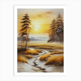 241.Golden sunset, USA. Art Print Art Print