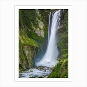 Grawa Waterfall, Austria Realistic Photograph (1) Art Print