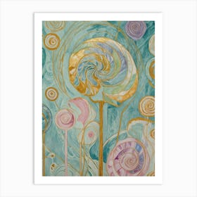 Pastel Melting Lollipops Art Print