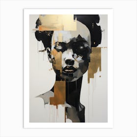 Gold And Black Art Print