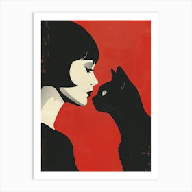 Black Cat Canvas Print Art Print