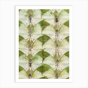 Close Up Green Butterflies Art Print