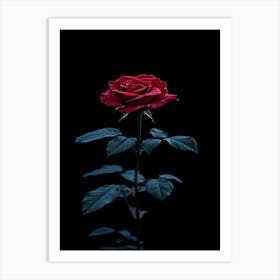 Dark Rose Art Print