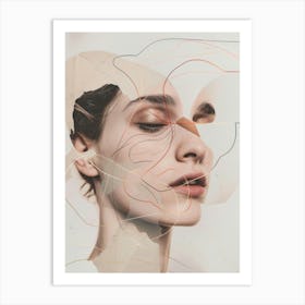 Abstract Portrait Of A Woman 77 Art Print