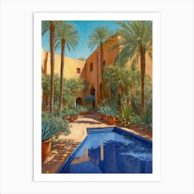 Mediterranean Pool Art Print