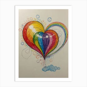 Rainbow Heart 11 Art Print