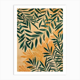 Dracaena Minimalist Block Print 4 Art Print