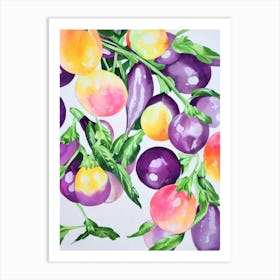 Chinese Eggplant Marker vegetable Art Print