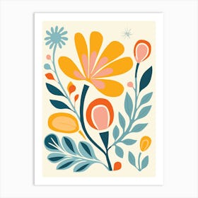 Flowers And Leaves 17 Art Print