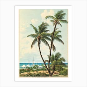 Anse De Grande Saline 3 St Barts Vintage Art Print