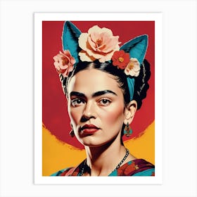 Frida Kahlo Portrait (12) Art Print