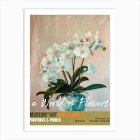 A World Of Flowers, Van Gogh Exhibition Orchid 3 Art Print