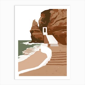 Cliffs And Stairs Art Print