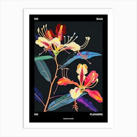 No Rain No Flowers Poster Peacock Flower 4 Art Print