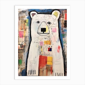 Bear 47 Basquiat style Art Print