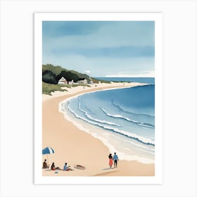 People On The Beach Painting (3) Art Print