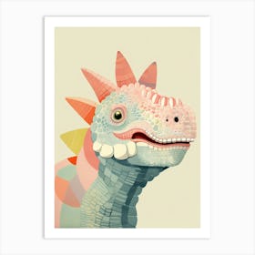 Colourful Dinosaur Iguanodon 1 Art Print