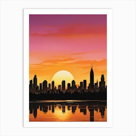 Urban Skyline Art Print (4) Art Print