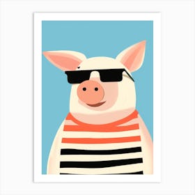 Little Pig 1 Wearing Sunglasses Art Print