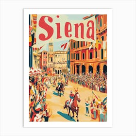 Aihrgdesign A 1970s Inspired Travel Poster For Siena Depictin Dcaf254f 9ce0 4318 A45c 18e036c2a75b 0 Art Print