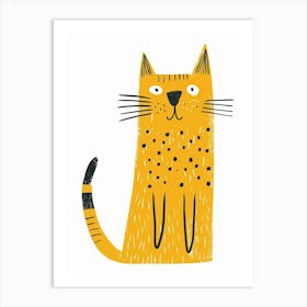 Yellow Cat 4 Art Print