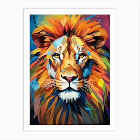 Lion Abstract Pop Art 5 Art Print
