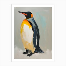 King Penguin Robben Island Colour Block Painting 1 Art Print