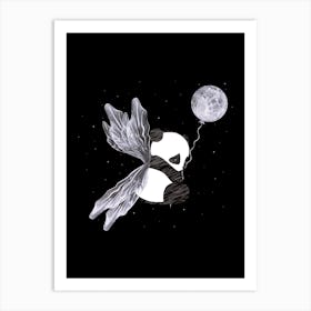 Panda With Wings Art Print