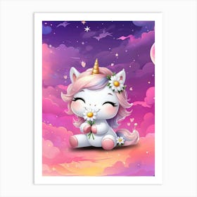 Cute Unicorn Art Print